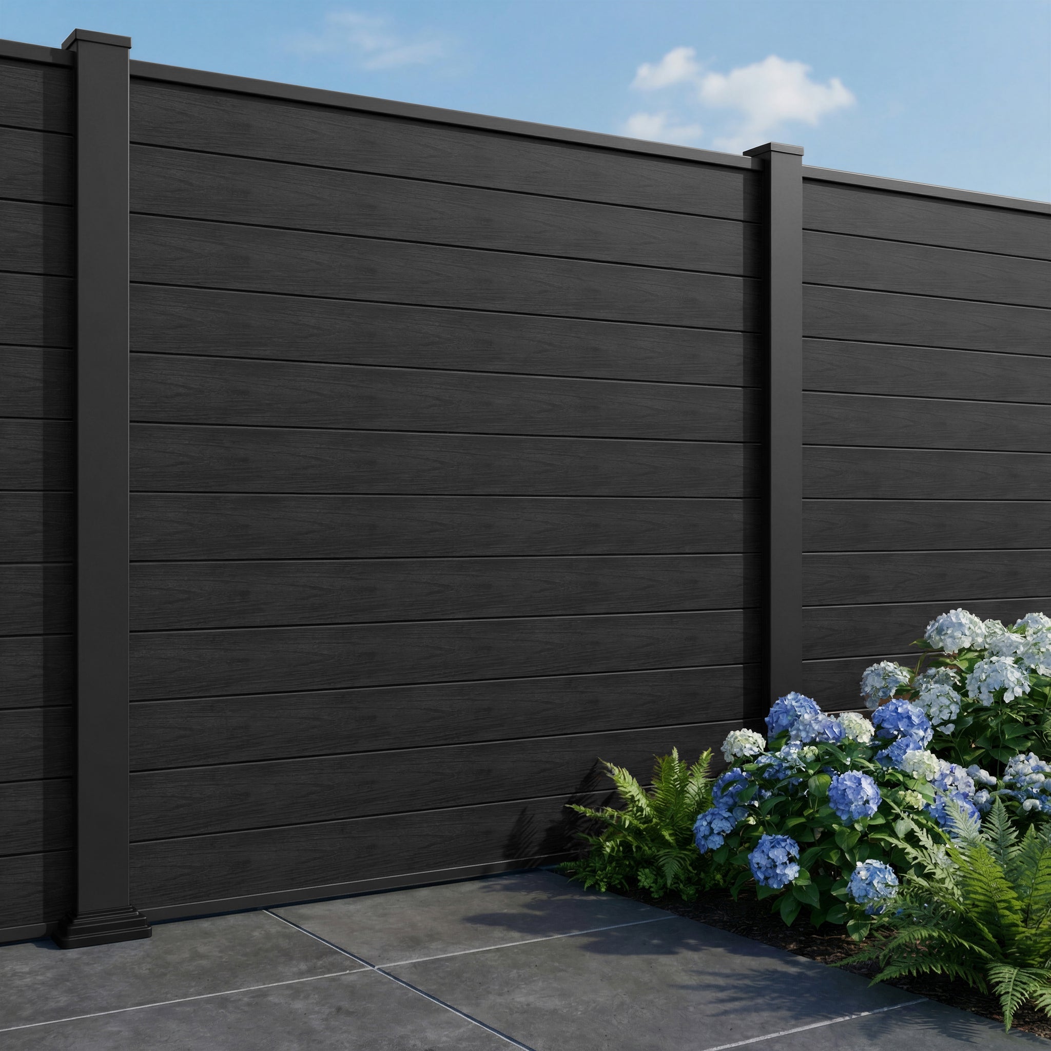 Co-Extrusion Composite Complete Flat Fencing Kit - 6FT HIGH