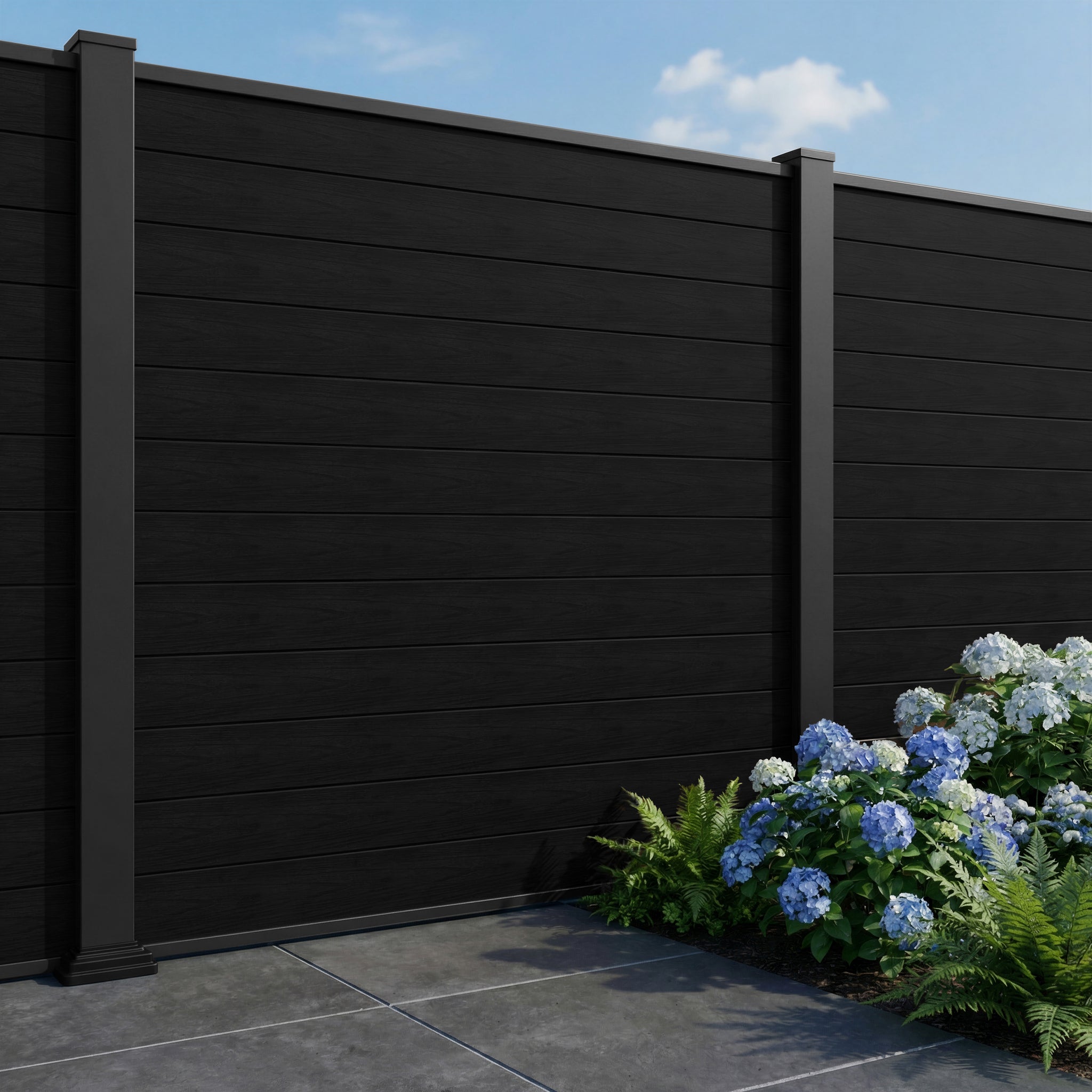Co-Extrusion Composite Complete Flat Fencing Kit - 6FT HIGH