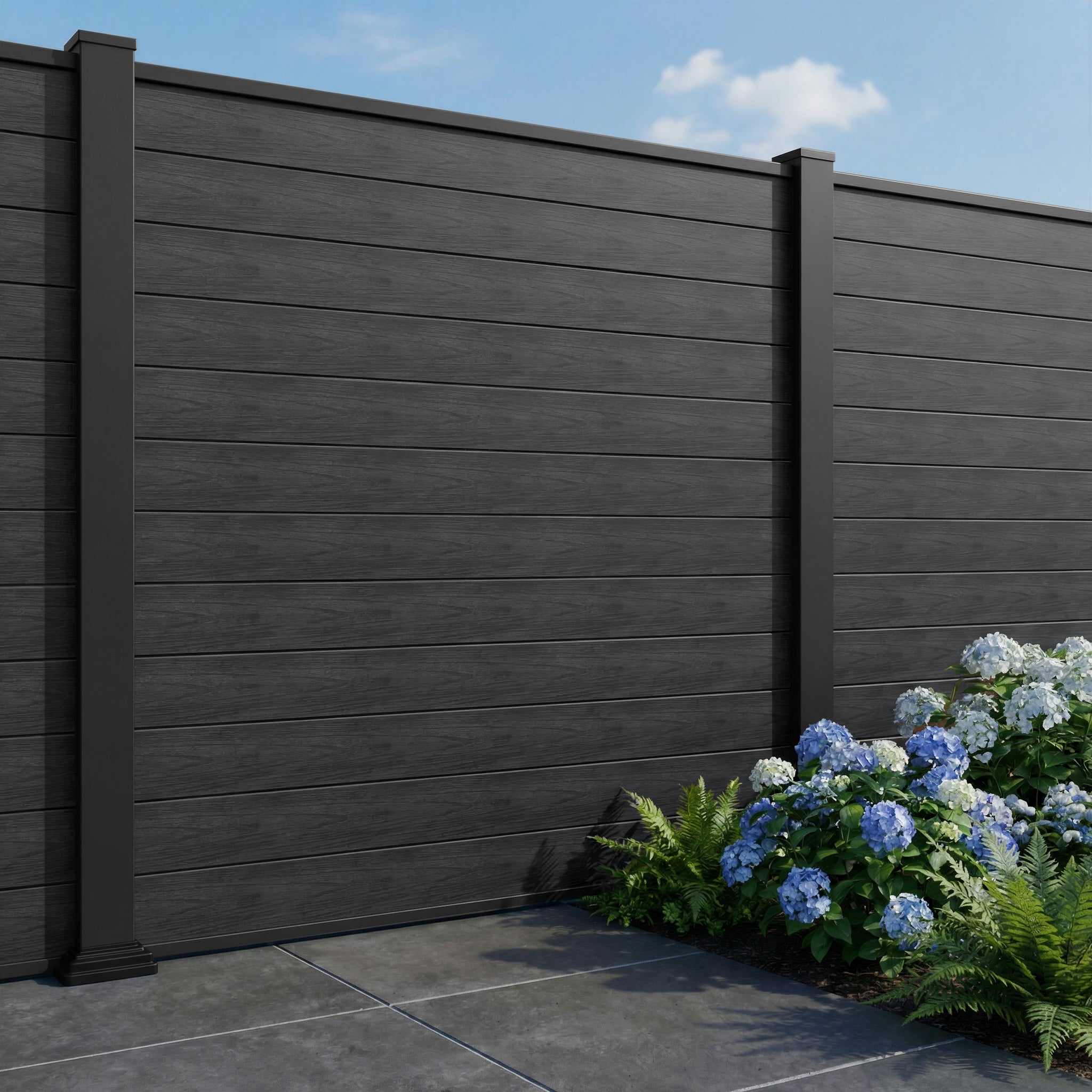 Co-Extrusion Composite Complete Flat Fencing Kit - 6FT HIGH