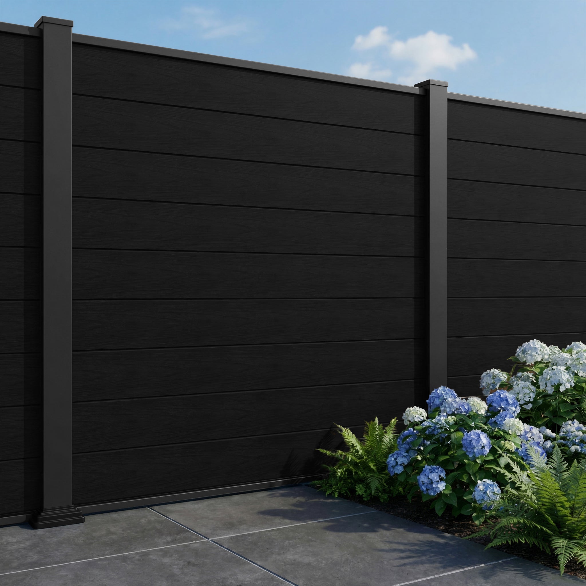 Co-Extrusion Composite Complete Flat Fencing Kit - 6FT HIGH