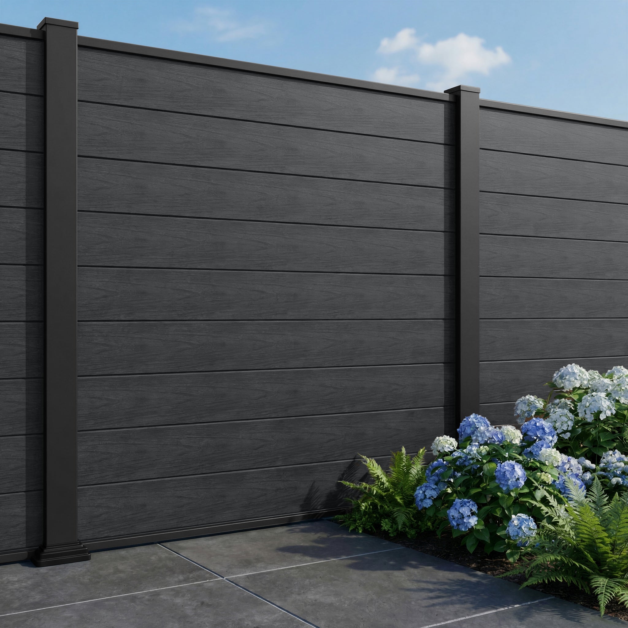 Co-Extrusion Composite Complete Flat Fencing Kit - 6FT HIGH