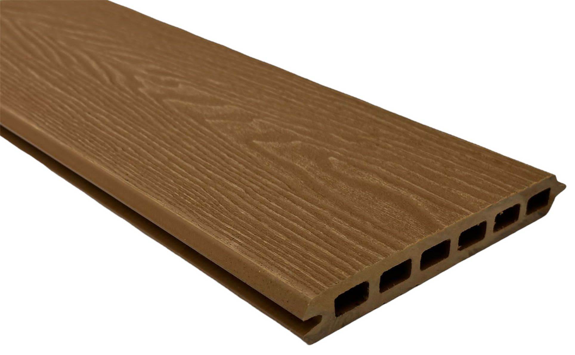Composite Woodgrain Fencing Slat - Teak - 1.8m