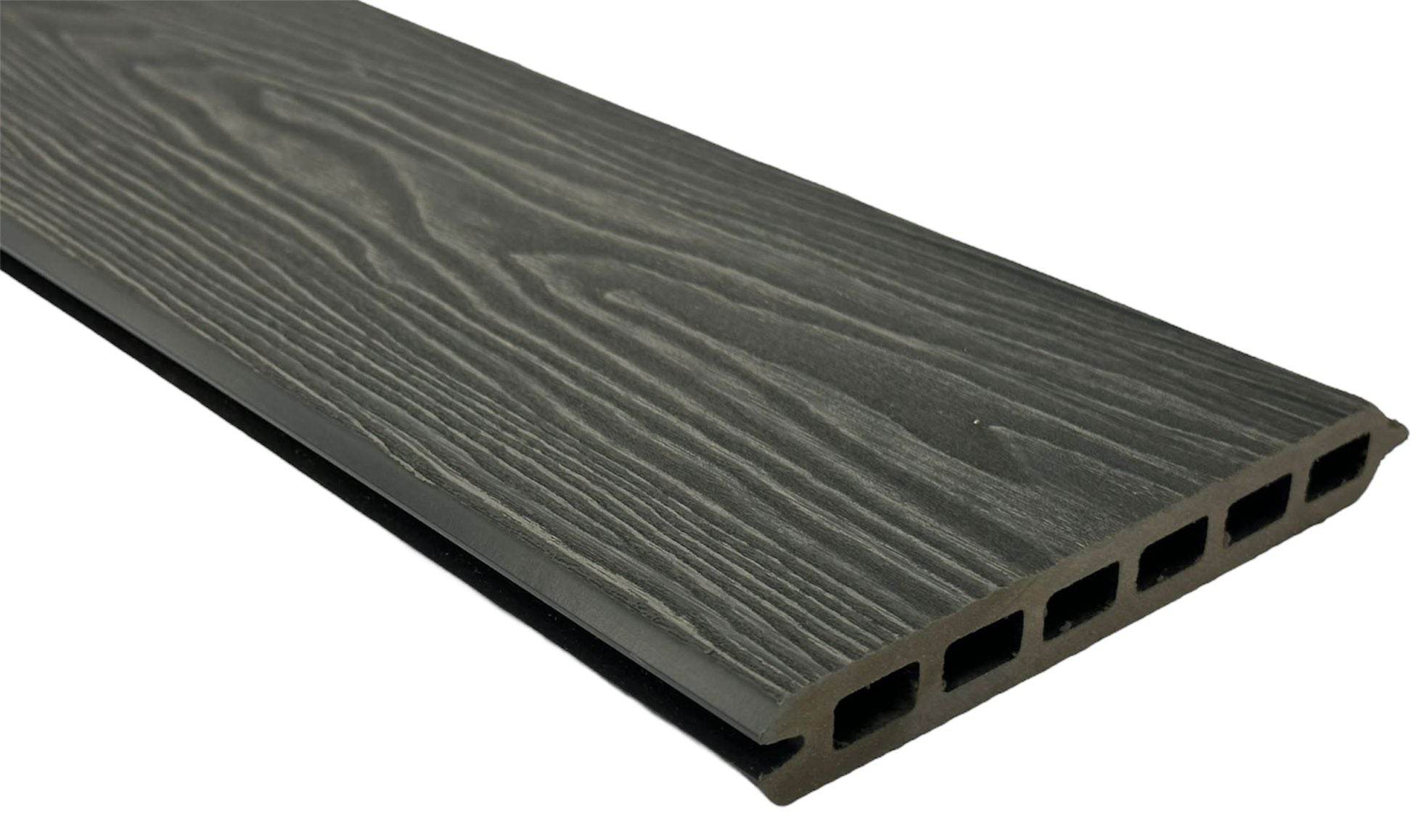 Composite Woodgrain Fencing Slat - Grey - 1.8m