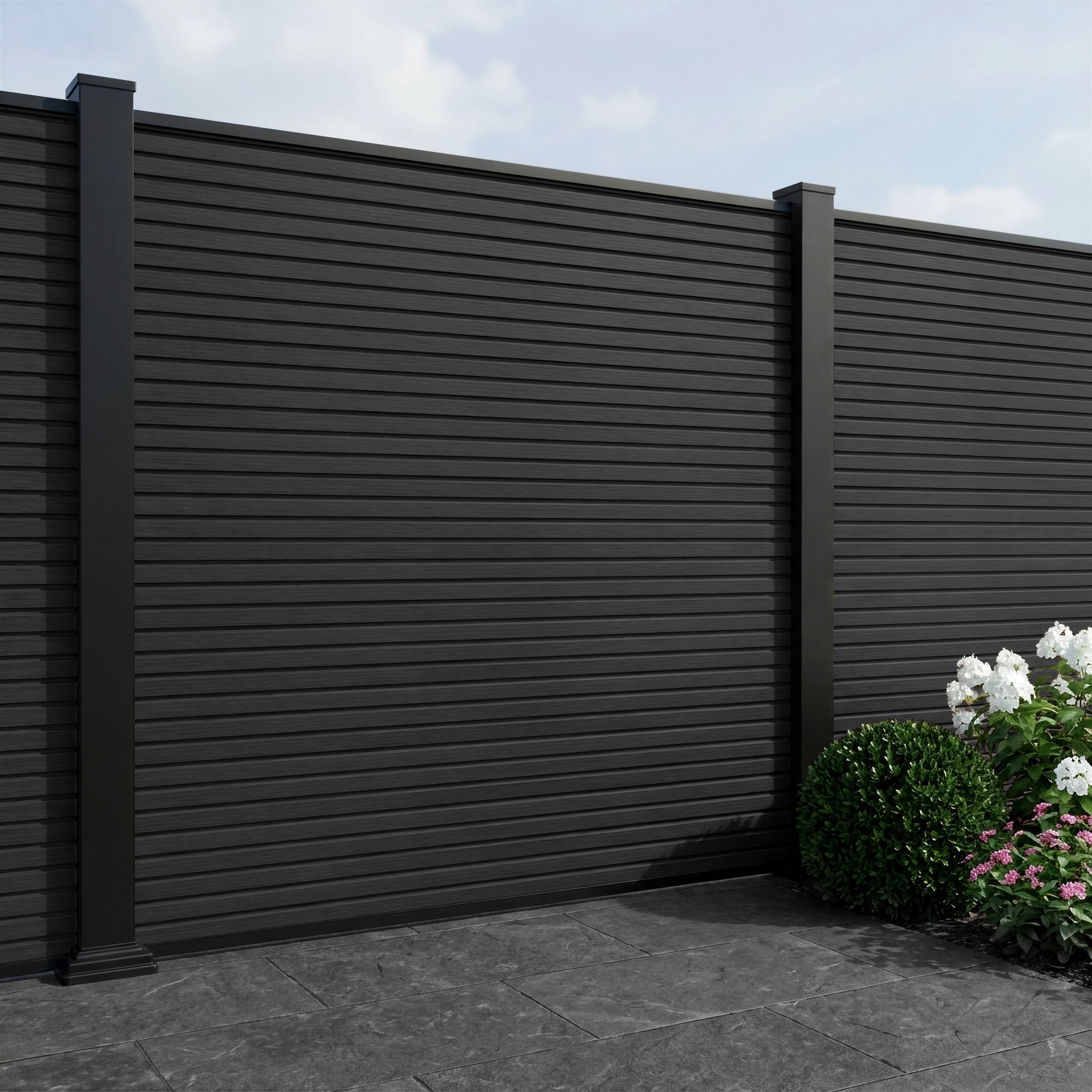 Co-Extrusion Composite Complete Slatted Fencing Kit 16cmx1.83m  - 6FT HIGH