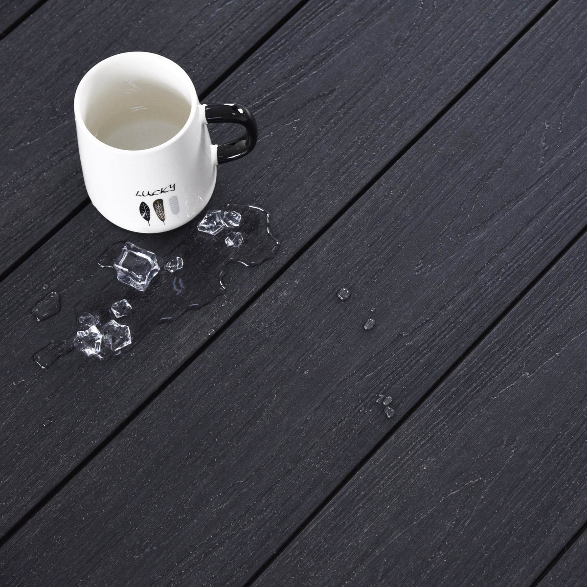 Co-Extrusion Duo Composite Decking Board 3.66m - Light Grey/Anthracite