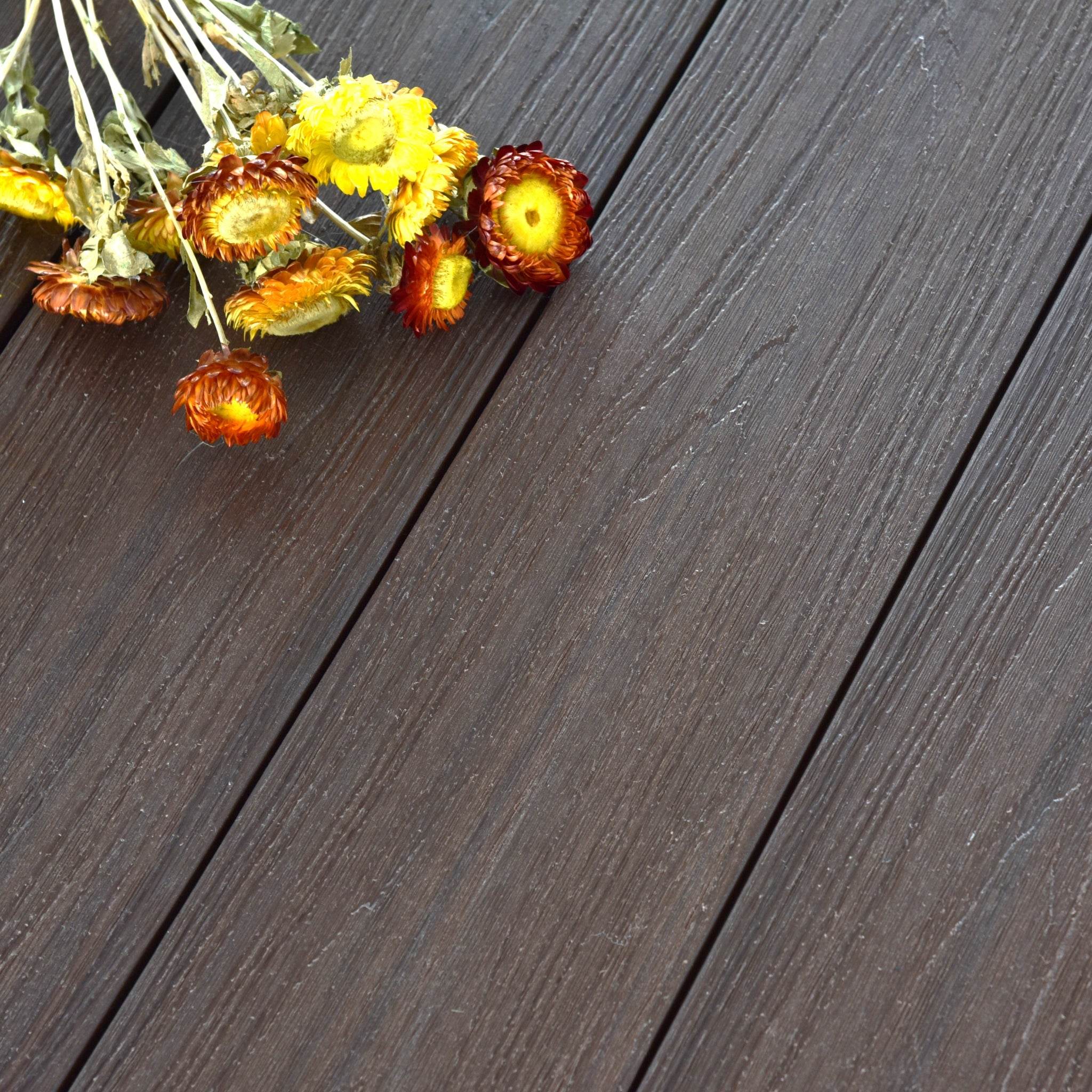Co-Extrusion Duo Composite Decking Board 3.66m - Teak/Walnut