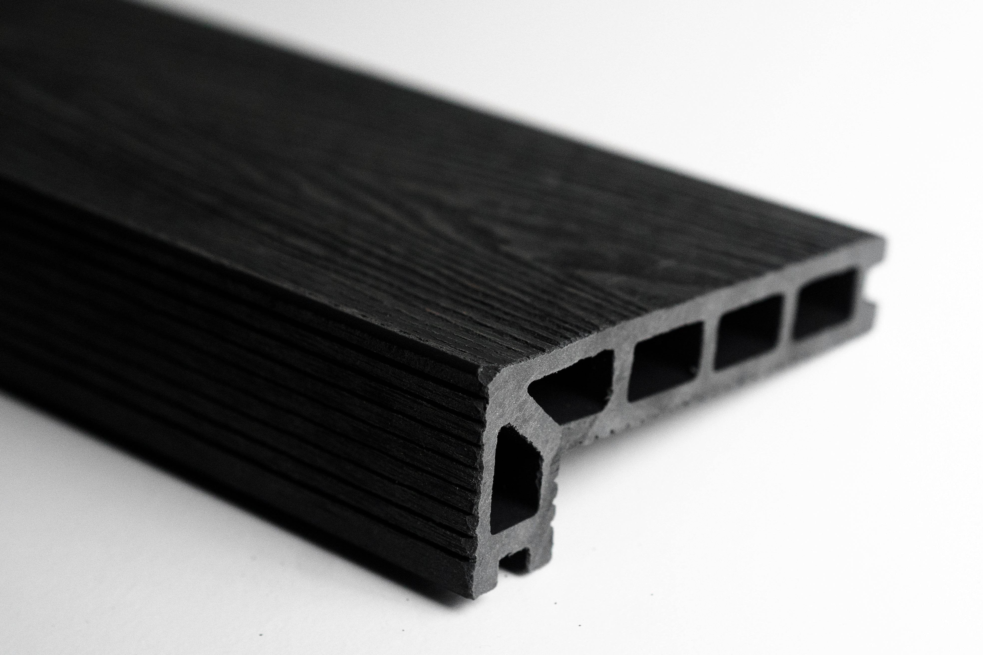 Black Composite Woodgrain Step Edge 4.8m