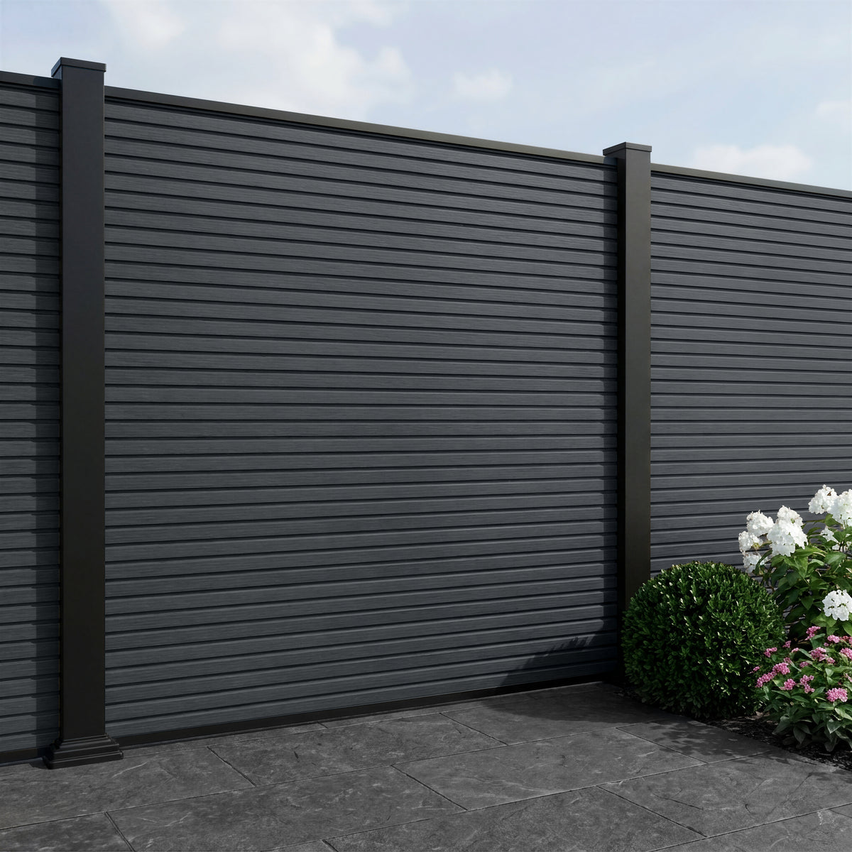 Co-Extrusion Composite Complete Slatted Fencing Kit 16cmx1.83m  - 6FT HIGH
