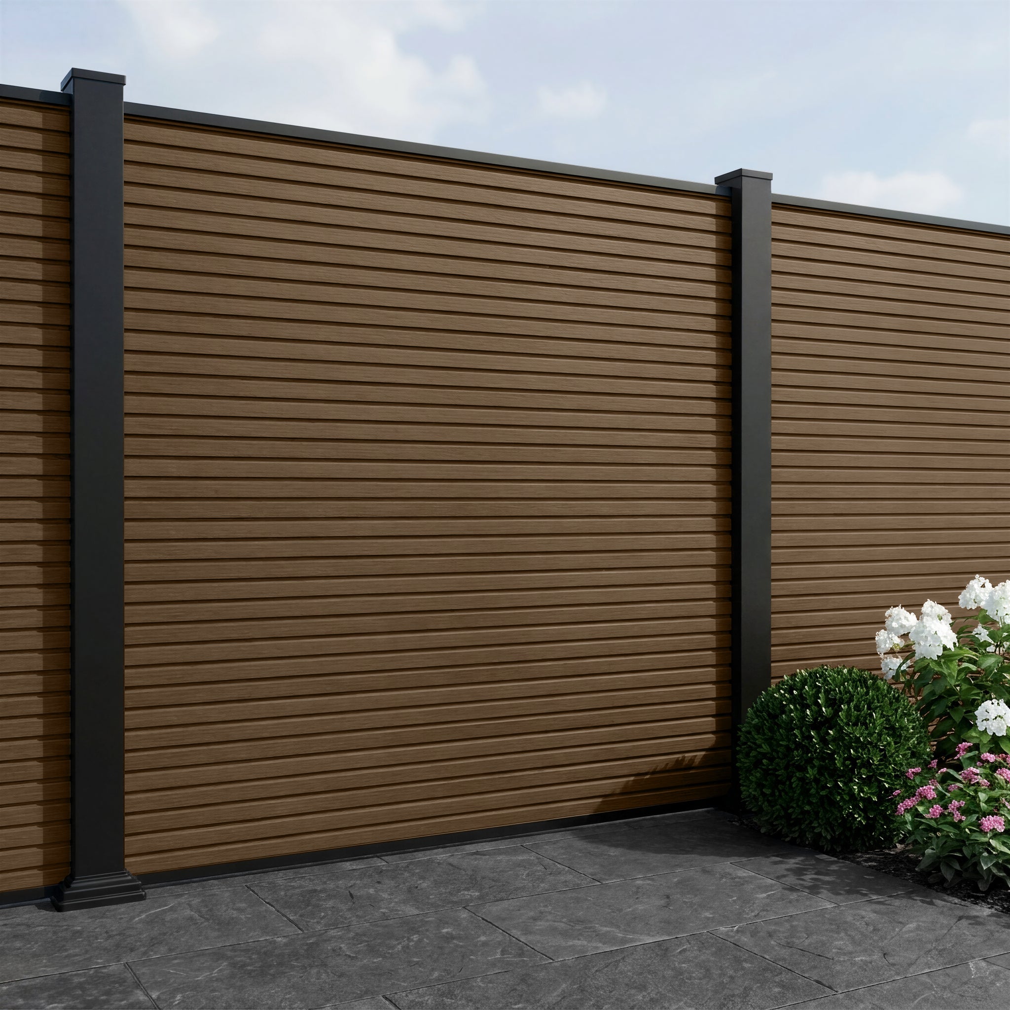 Co-Extrusion Composite Complete Slatted Fencing Kit 16cmx1.83m  - 6FT HIGH