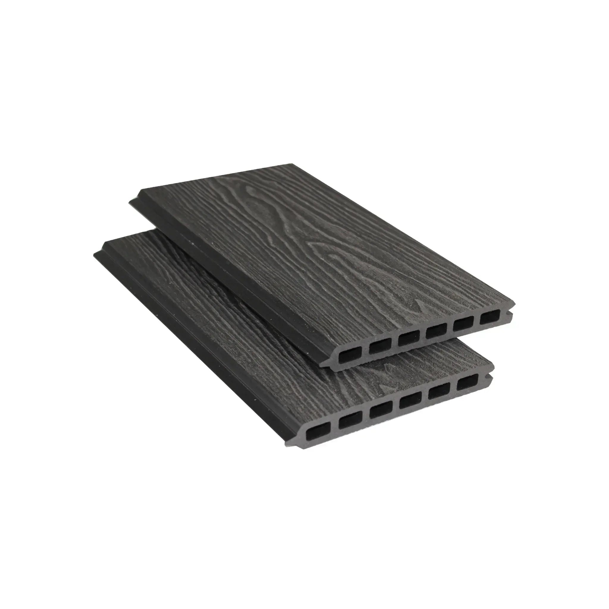 Composite Woodgrain Fencing Slat - Black - 2.2m