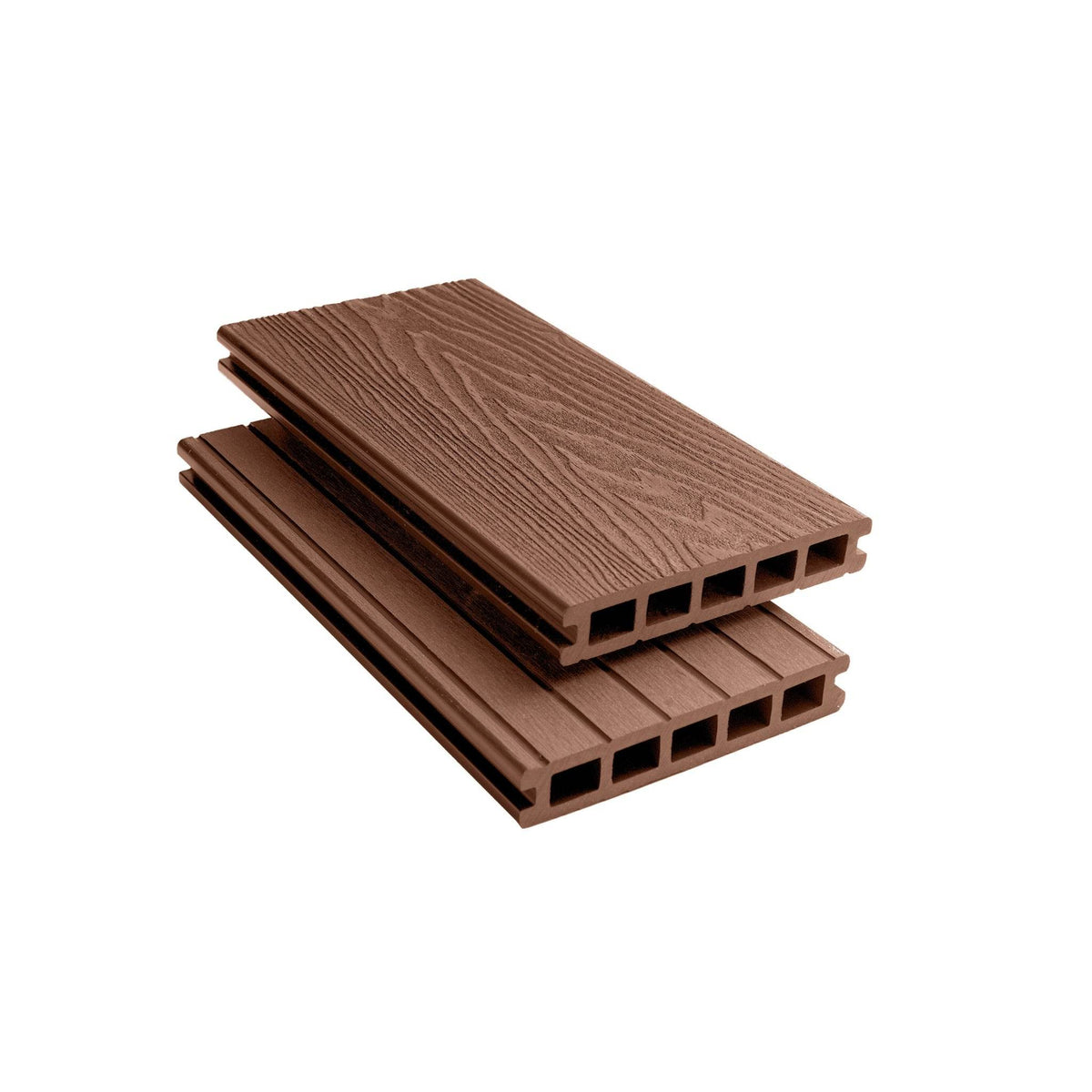 Red Brown Composite Woodgrain Decking Board 3.6m